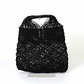 ナイロンバッグ 波透かし 黒 25SS一点物