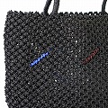 ナイロンバッグ 黒 ライン茶白青  25SS一点物
