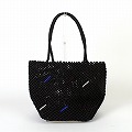 ナイロンバッグ 黒 ライン茶白青  25SS一点物