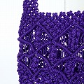ナイロンバッグ ダイヤ透かし 紫 25SS一点物