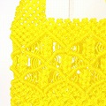 ナイロンバッグ ダイヤ透かし 黄 25SS一点物