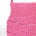 ナイロンバッグ ライン透かし ぽってり ピンク 25SS一点物