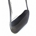 ニャリガバスケット ポシェット 黒平革ショルダー 黒 25SS一点物