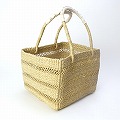 ニャリガバスケット 四角底 3本透かし 四角カゴ ナチュラル 25SS一点物
