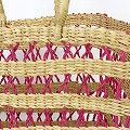 ボルガ四角透かしカゴ 大 ナチュラルピンク 25SS一点物 @12000→9600円