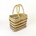 ボルガ四角透かしカゴ 小 ナチュラル黒 25SS一点物 @9500→7600円