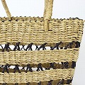 ボルガ四角透かしカゴ 小 ナチュラル黒 25SS一点物 @9500→7600円