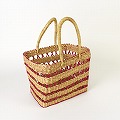 ボルガ四角透かしカゴ 小 ナチュラルピンク 25SS一点物 @9500→7600円
