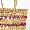 ボルガ四角透かしカゴ 小 ナチュラルピンク 25SS一点物 @9500→7600円