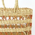 ボルガ四角透かしカゴ 小 ナチュラルオレンジ 25SS一点物 @9500→7600円