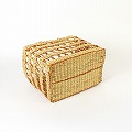 ボルガ四角透かしカゴ 小 ナチュラルオレンジ 25SS一点物 @9500→7600円