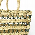 ボルガ四角透かしカゴ 小 ナチュラル緑 25SS一点物 @9500→7600円