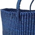 【受注商品】ニャリガバスケット 楕円底たっぷりカゴ インディゴ