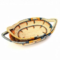 【受注商品】ボルガ楕円皿 ハンドル付き 大 ナチュラルオレンジターコ