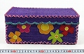 【SALE】ラフィアラバンシューズボックス お花いっぱい紫 @3000→1800円