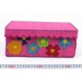 【SALE】ラフィアラバンシューズボックス お花 ピンク @3000→1800円