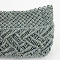 サイザルマクラメポーチ グレー