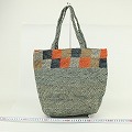 ラフィアかぎ編みバッグ 縁格子柄 SS一点物 @9000→7200円