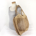 サイザルラフィアマクラメバッグ 丸ハンドル