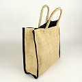 ラフィアラバンショッピングバッグ NAT黒 24SS一点物 @8500→6800