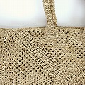 ラフィアバッグ 四角パッチワーク 特大 NAT 25SS一点物 @22600→18080円