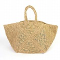 ラフィアバッグ 四角パッチワーク 特大 NAT 25SS一点物 @22600→18080円