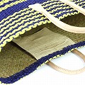 サイザルバッグ ボーダー 青緑 25SS一点物 @9100→7280円