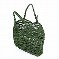 サイザルマクラメバッグ 斜めジグザグ 緑 25SS一点物 @10300→8240円