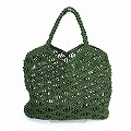 サイザルマクラメバッグ 斜めジグザグ 緑 25SS一点物 @10300→8240円