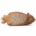 【受注商品】ラフィアかぎ編みバッグ 透かし魚 紅茶