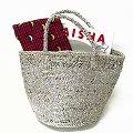 プラスチックサイザルバッグ共手9インチ シルバー