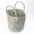 プラスチックサイザルバッグ共手9インチ シルバー