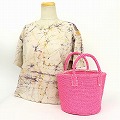 プラスチックサイザルバッグ共手8x7 ピンク