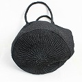 サイザルブラックバッグ10x12共手 ハンドル長