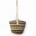 ケナナ羊毛ウールサイザルバッグ10インチ キクユ伝統革ストラップ