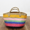 アップサイクルサイザルバッグ共手12x8 一点物_2504