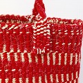 アクリルタイダイサイザルバッグ8x9共手 スタンディング 生成赤x赤アクリル