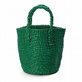 プラスチックサイザルバッグ共手 ミニ 無地 緑