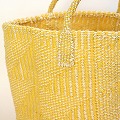 アクリルサイザルバッグ共手12x10 ハンドル短 フラッグ 黄 25SS一点物 @8400→6720円