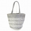 プラスチックサイザルバッグ10インチ スタンディング プラチナx白