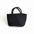 サイザルバッグ楕円底8x4x6 黒