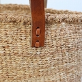 バオバブかご10x12 平革ハンドル