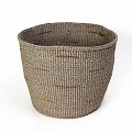 タイタバスケット草木染 細編みサイザルかご アイズ グレー 25SS一点物