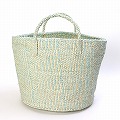 ラフィアサイザルバッグ共手12x10 ハンドル短 フラッグ ミント 25SS一点物