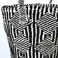 アクリルサイザルバッグ10x12 ダイヤ 黒 25SS一点物 @8800→7040円
