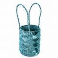 アクリルサイザルバッグ10x12 ダイヤ エメラルドx黒 25SS一点物 @8800→7040円