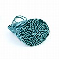 アクリルサイザルバッグ10x12 ダイヤ エメラルドx黒 25SS一点物 @8800→7040円