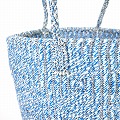ミックスアクリルサイザルバッグ10x12 ダイヤ 青 25SS一点物 @9200→7360円