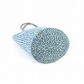 ミックスアクリルサイザルバッグ10x12 ダイヤ 青 25SS一点物 @9200→7360円