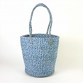 ミックスアクリルサイザルバッグ10x12 ダイヤ 青 25SS一点物 @9200→7360円